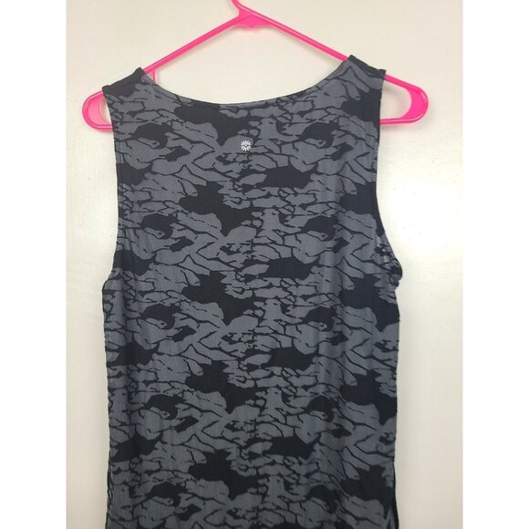 Tangerine Womens Exercise Tank Top Large Black Gray High Low Layered Active - Picture 5 of 9